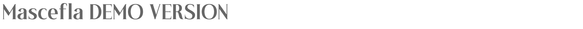 Sample characters Mascefla Font